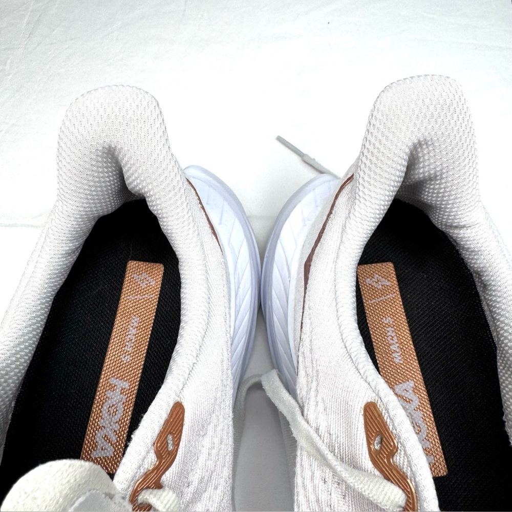 Hoka Mach 5 White Copper Athletic Running Shoe Women’s Size 9 - Picture 12 of 14